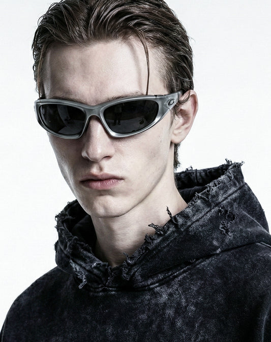 Distressed Acid Wash Hoodie