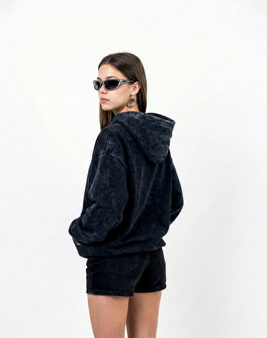 Acid Wash Oversized Hoodie