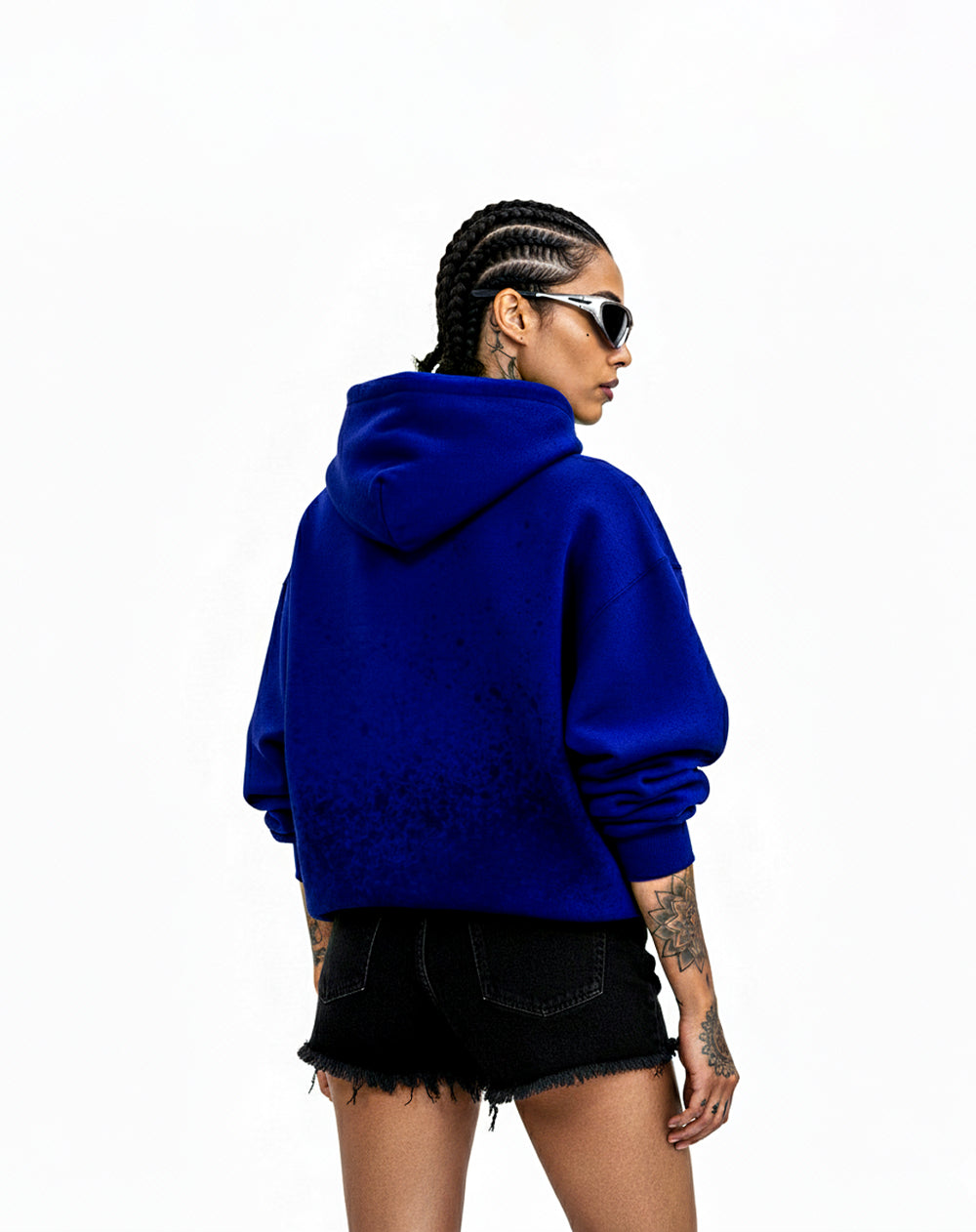Royal Blue Spray Effect Hoodie
