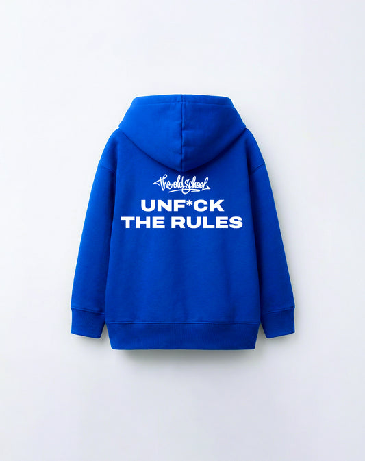 Unfuck The Rules – Royal Blue Hoodie Oversized