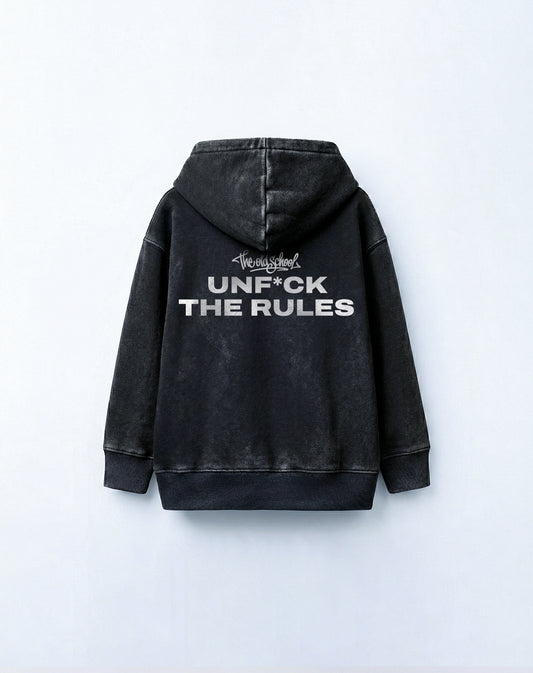 Unf*ck The Rules – Acid Wash Oversized Hoodie