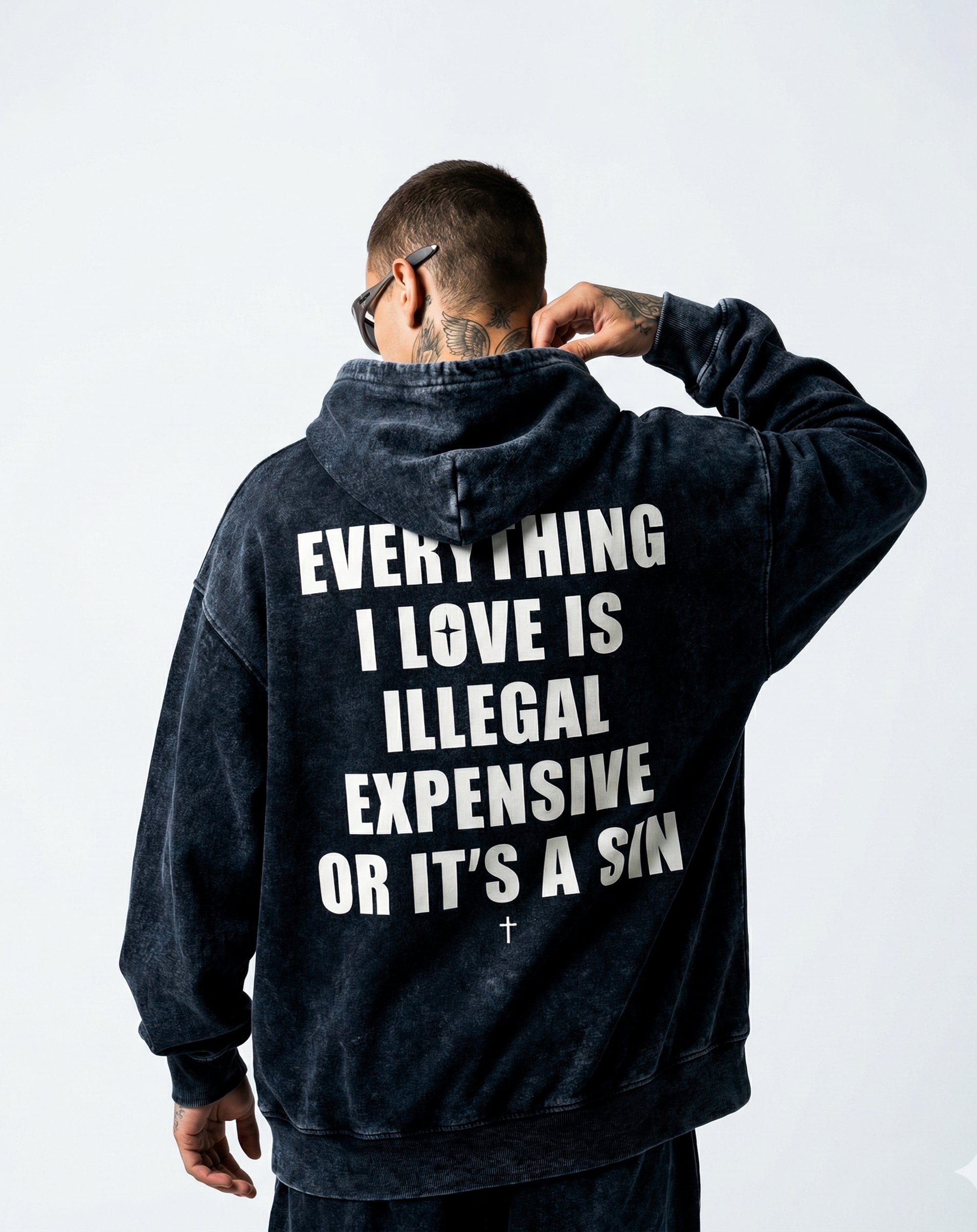 Everything I Love Is Illegal - Acid Wash Hoodie