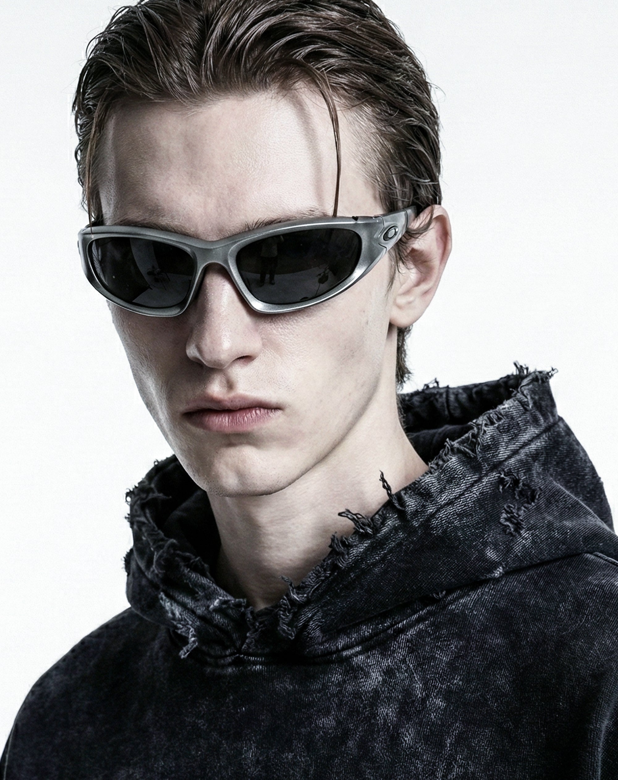 The Flop Designer – Distressed Acid Wash Hoodie