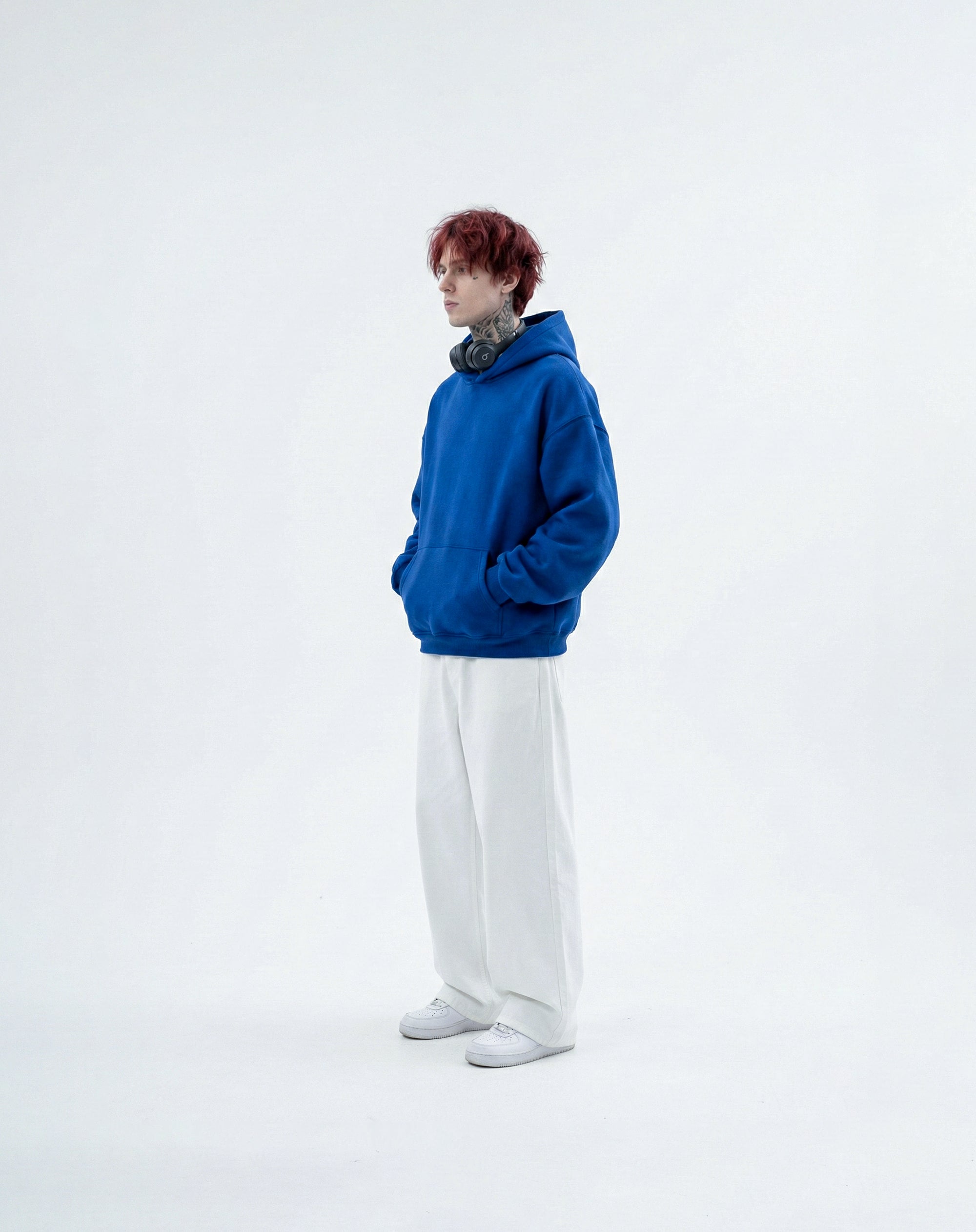 Street Essential Hoodie – Royal Blue Oversized