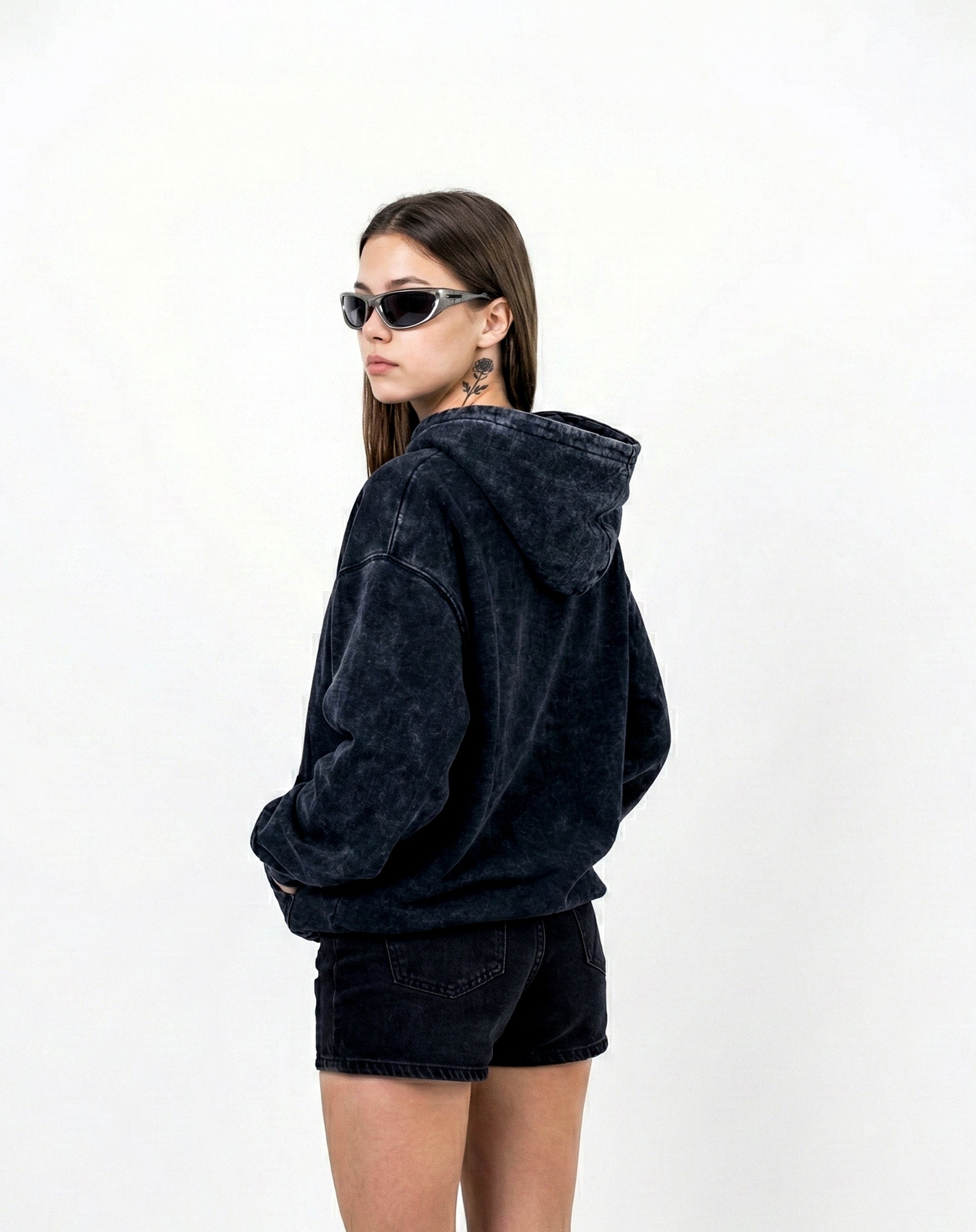 Acid Wash Oversized Hoodie