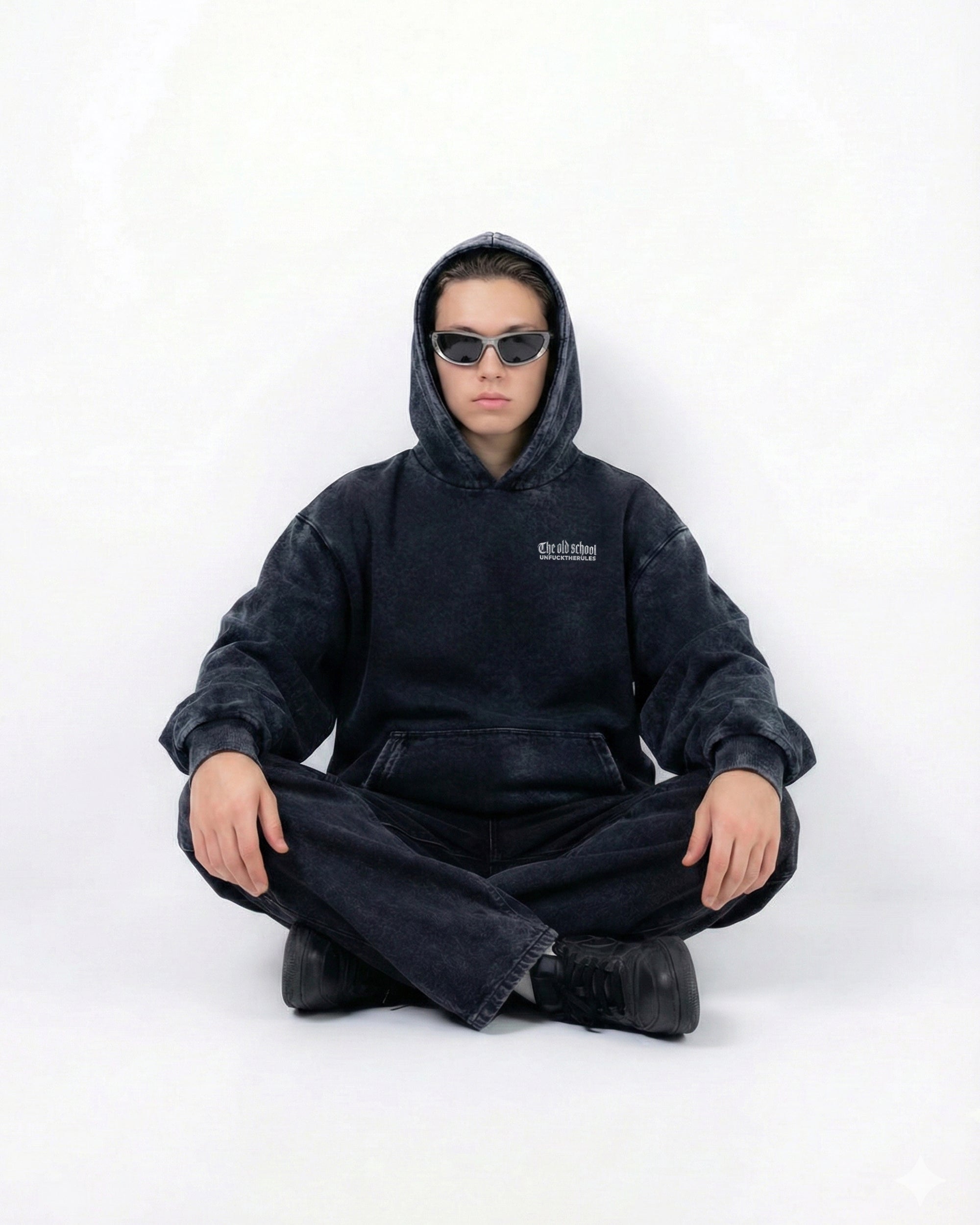 Acid Wash Oversized Hoodie