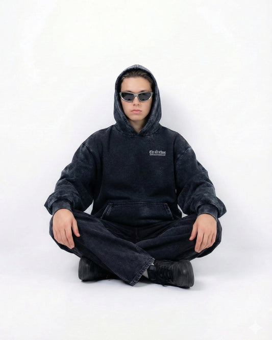 Acid Wash Oversized Hoodie