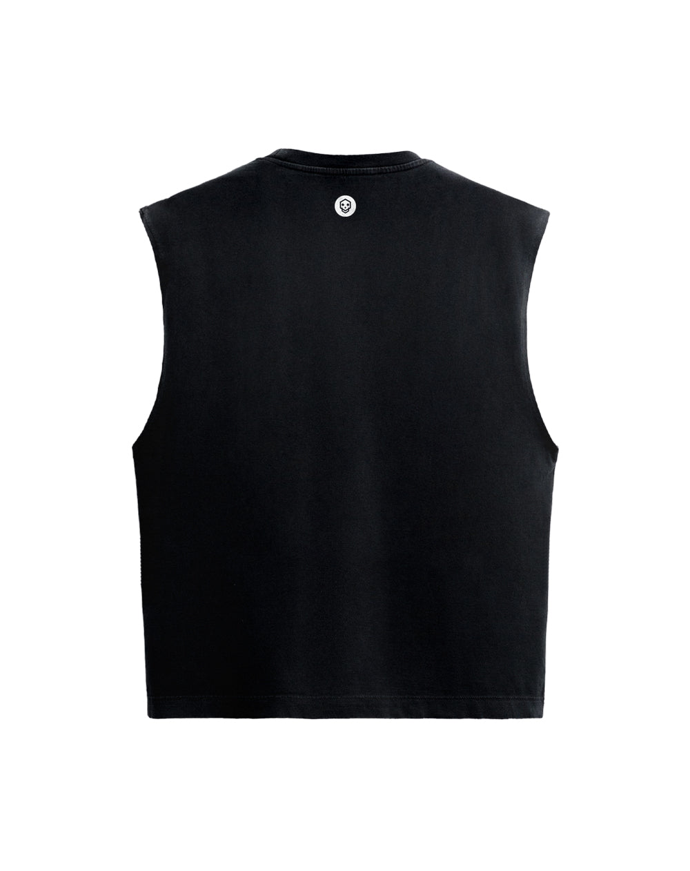 Plain Sleeveless Black Tee